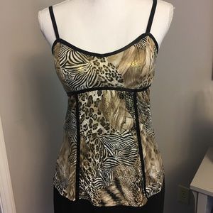 CACHE GOLD/BLACK CAMISOLE